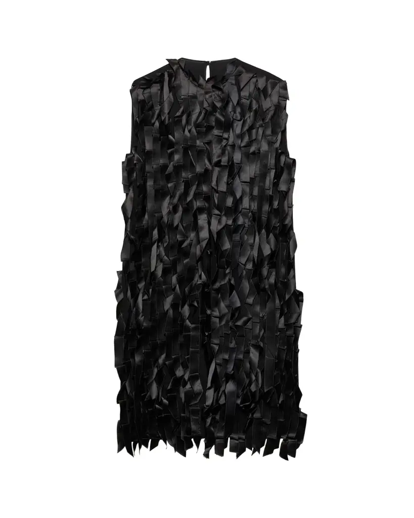 Prada Satin Bow Midi Dress