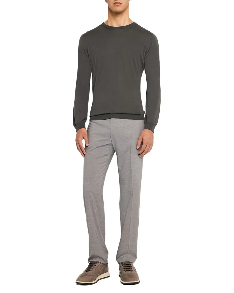 Giorgio Armani Men 's Silk-Cotton Crew Sweater