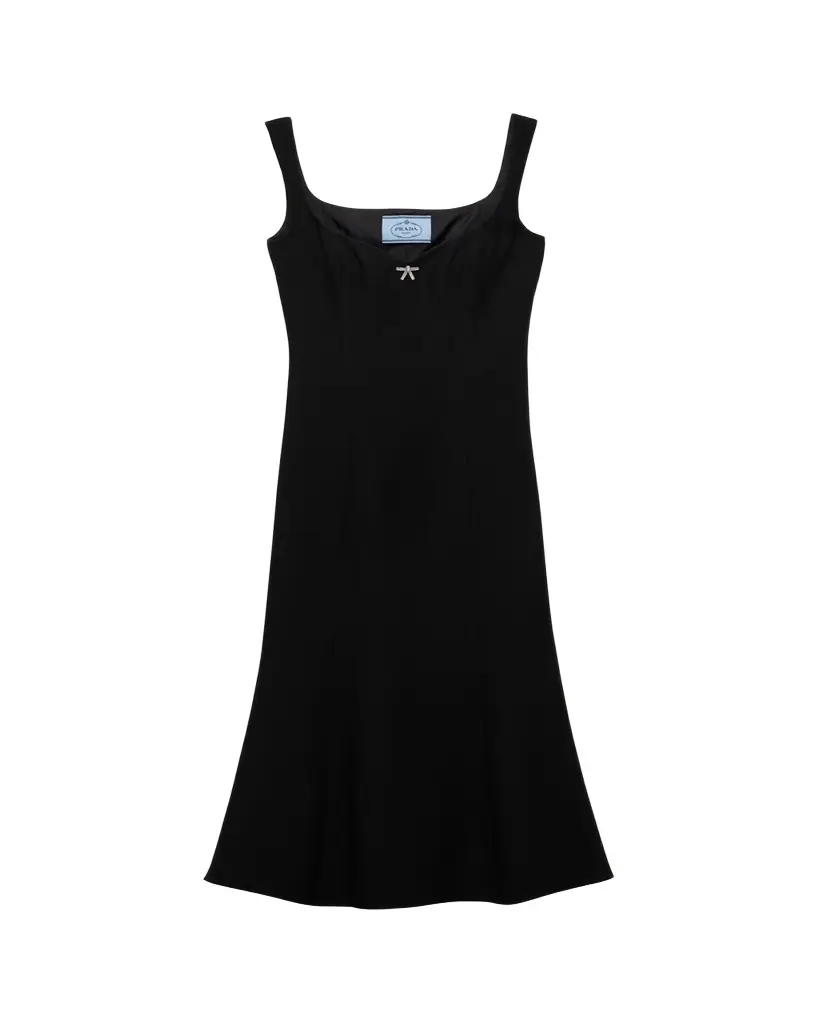 Prada Bow Cady Midi Dress