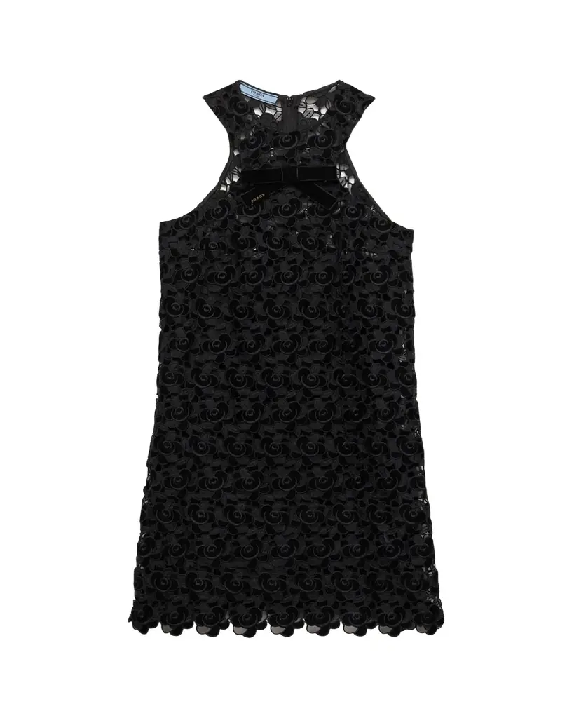 Prada Lace Scallop Mini Dress