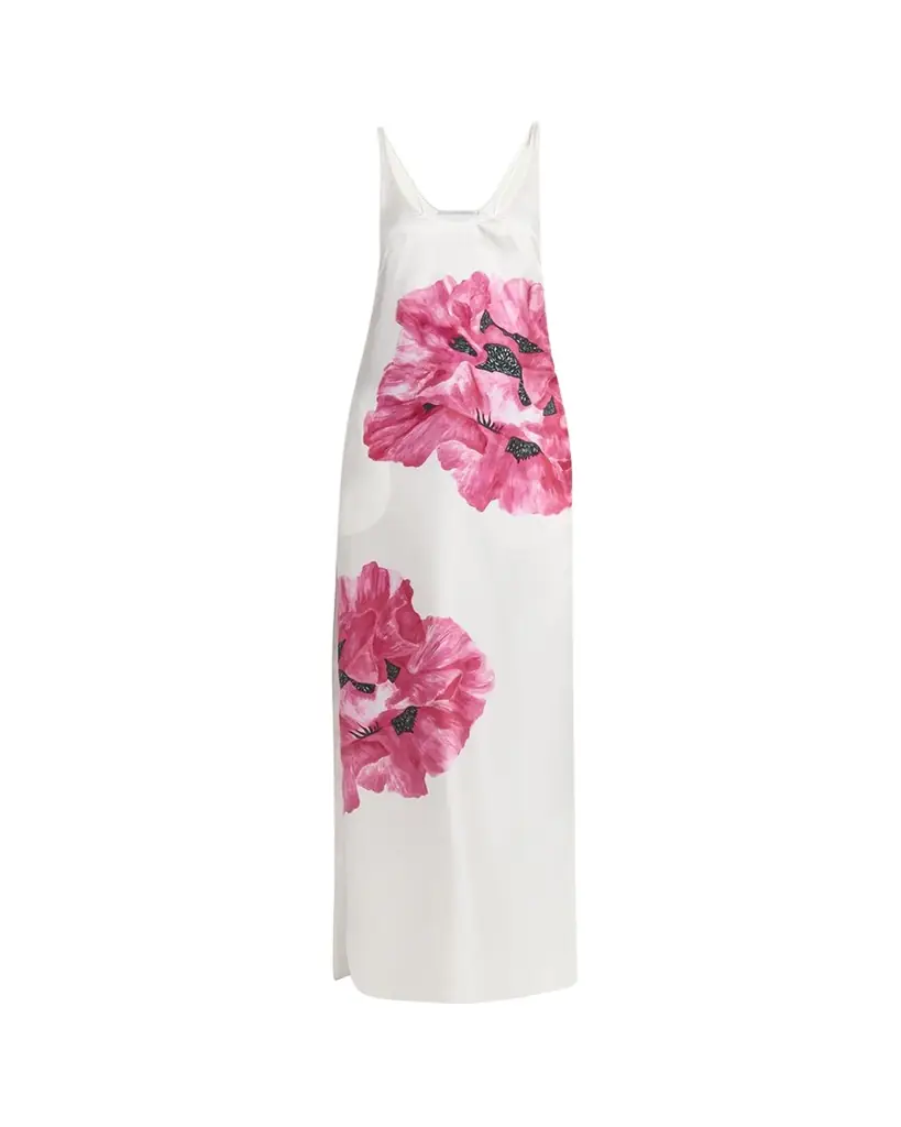 Stella McCartney Flower Print Silk Tank Gown