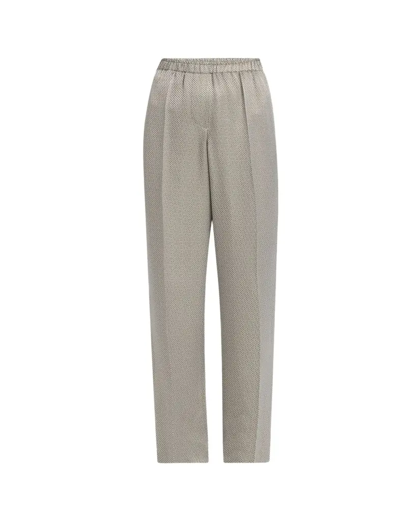 Giorgio Armani Micro Jacquard Straight-Leg Pull-On Trousers