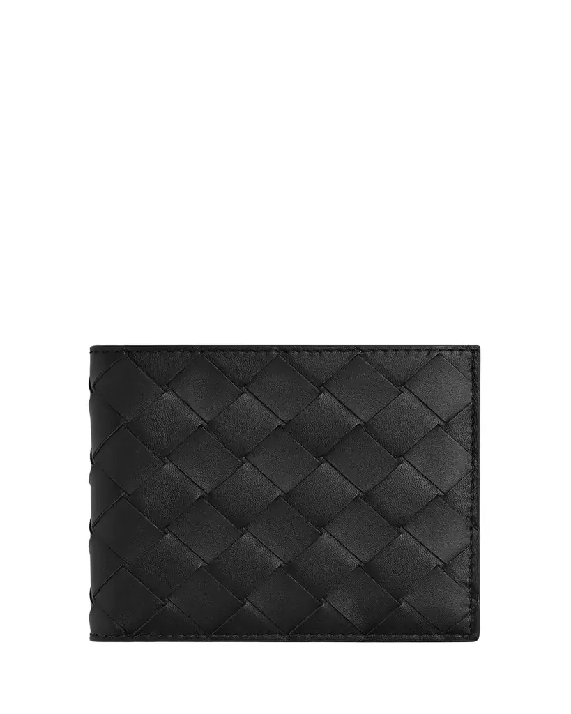 Bottega Veneta Men's Intrecciato 15 Bicolor Leather Bifold Wallet
