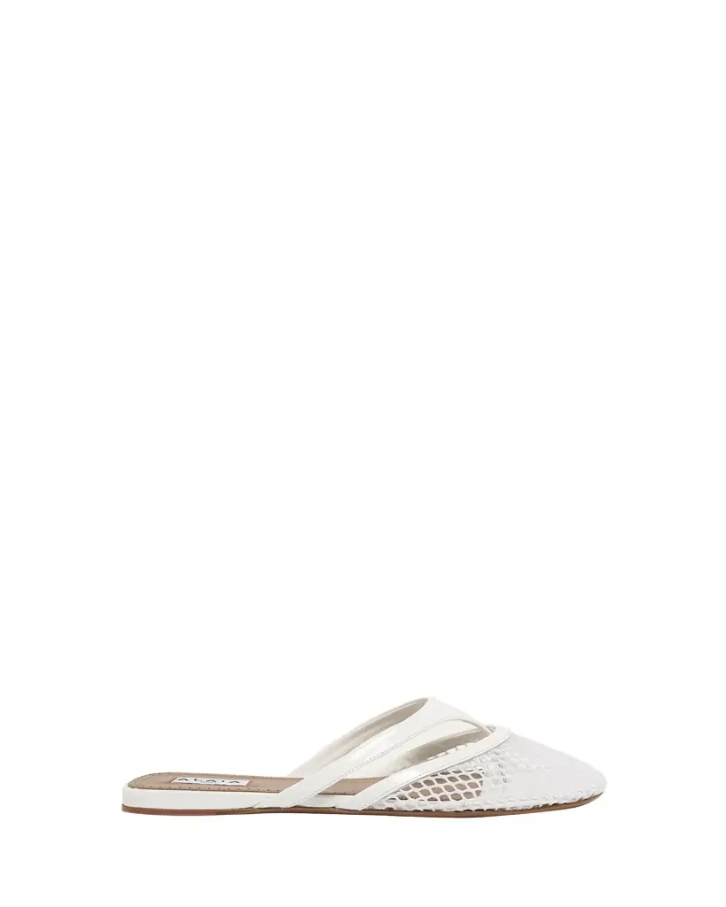 ALAIA Net Leather Thong Mules