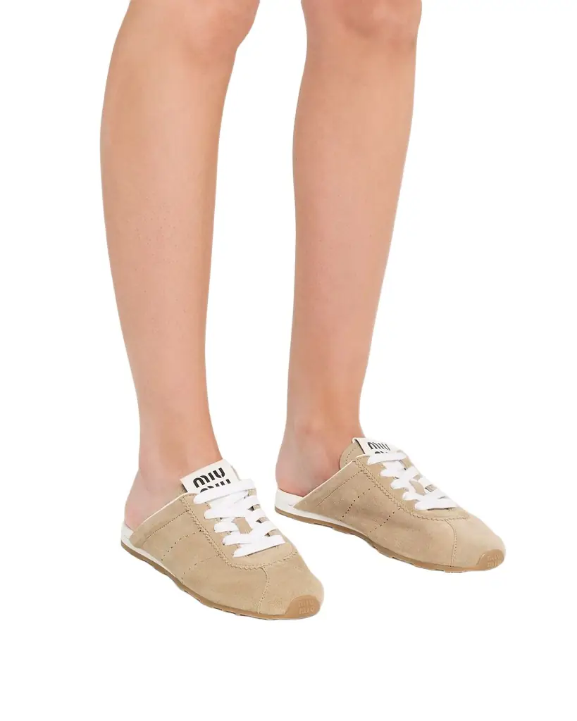 Miu Miu Suede Sneaker Mules
