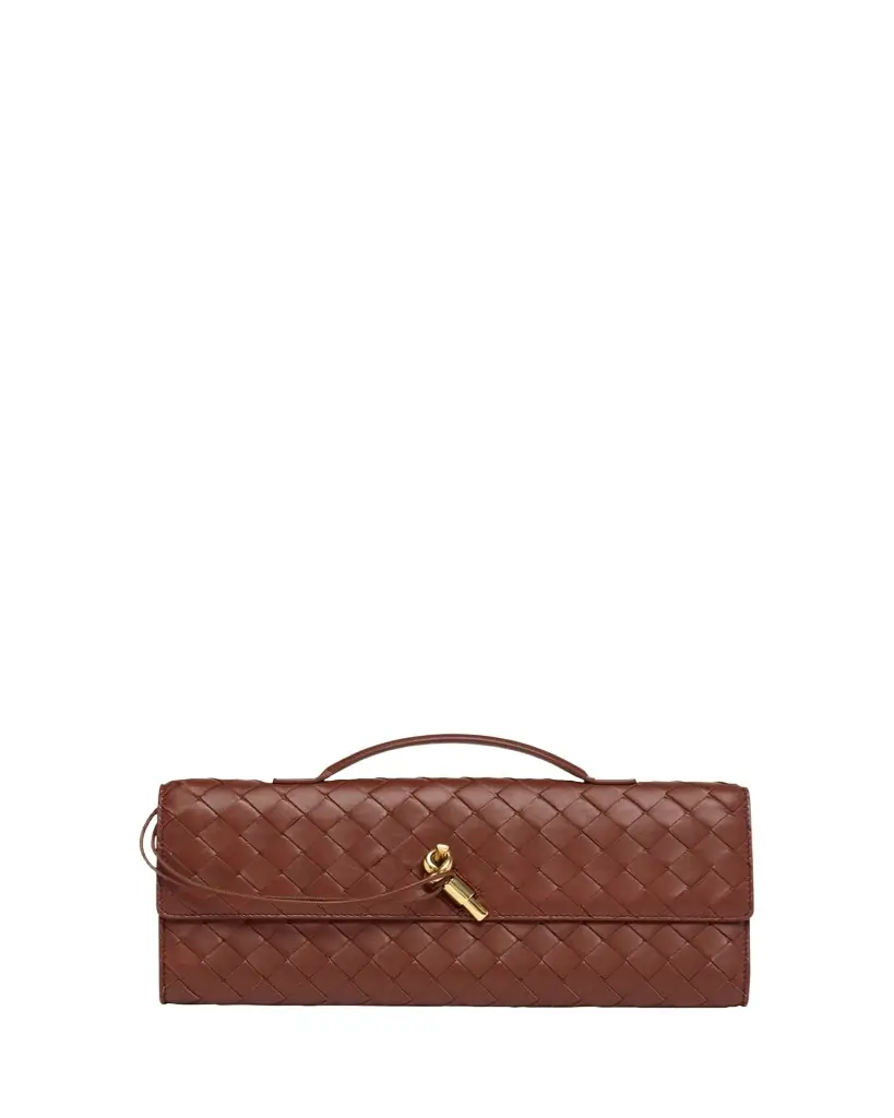 Bottega Veneta Long Andiamo Clutch Bag with Handle