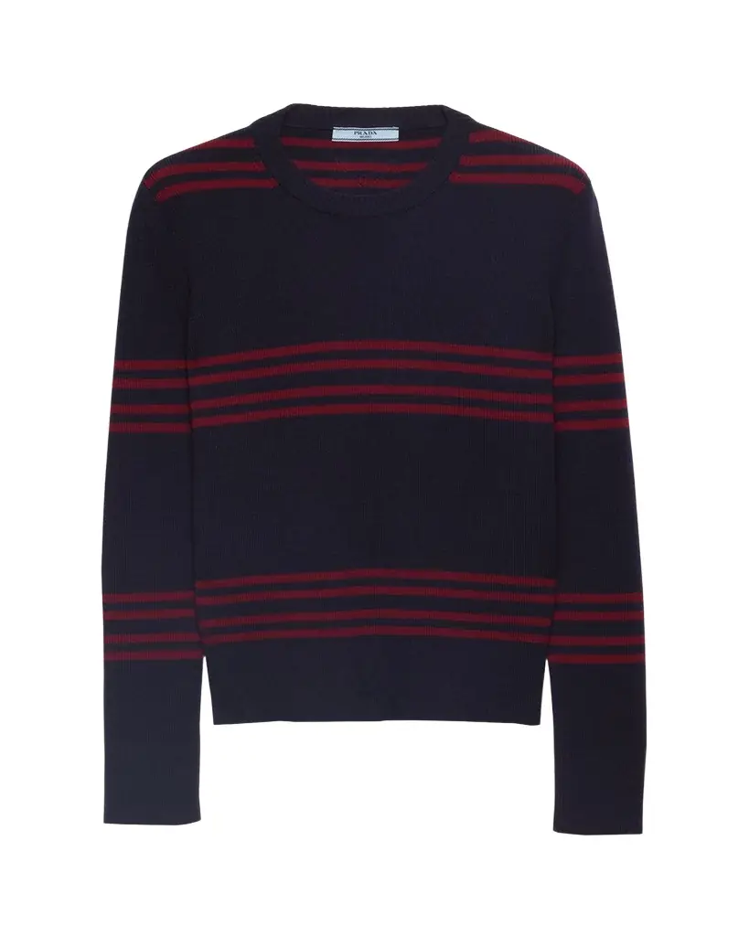 Prada Striped Wool Turtleneck Sweater