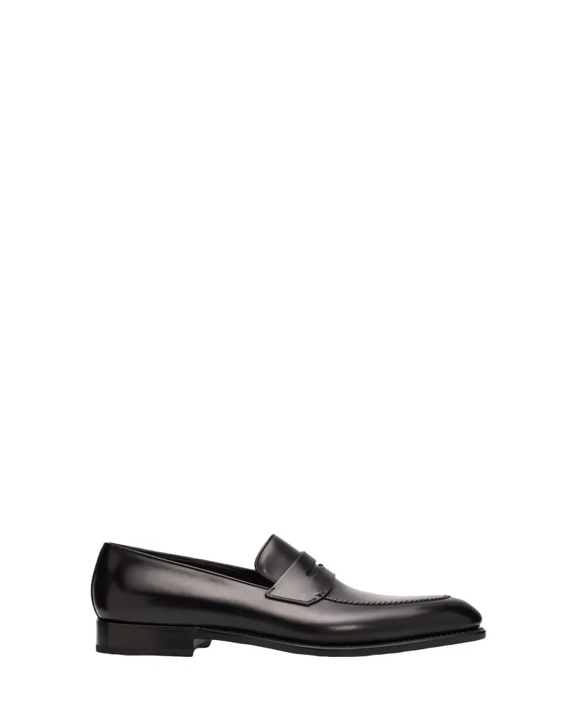 Ferragamo Men's Brandy Tramezza Leather Penny Loafers - Women's Shoes