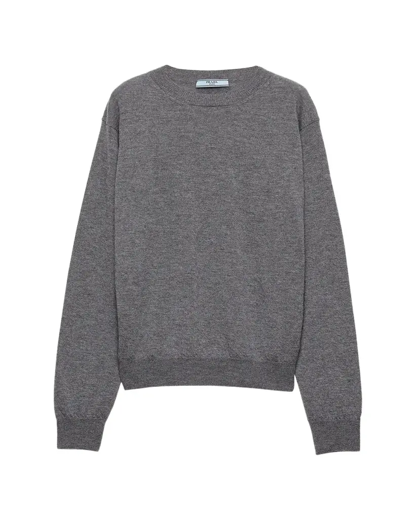 Prada Superfine Cashmere Knit Crewneck Sweater