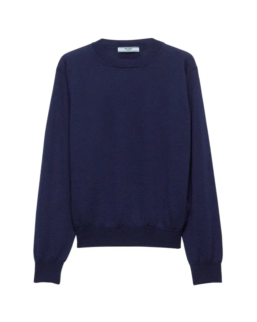 Prada Superfine Cashmere Knit Crewneck Sweater