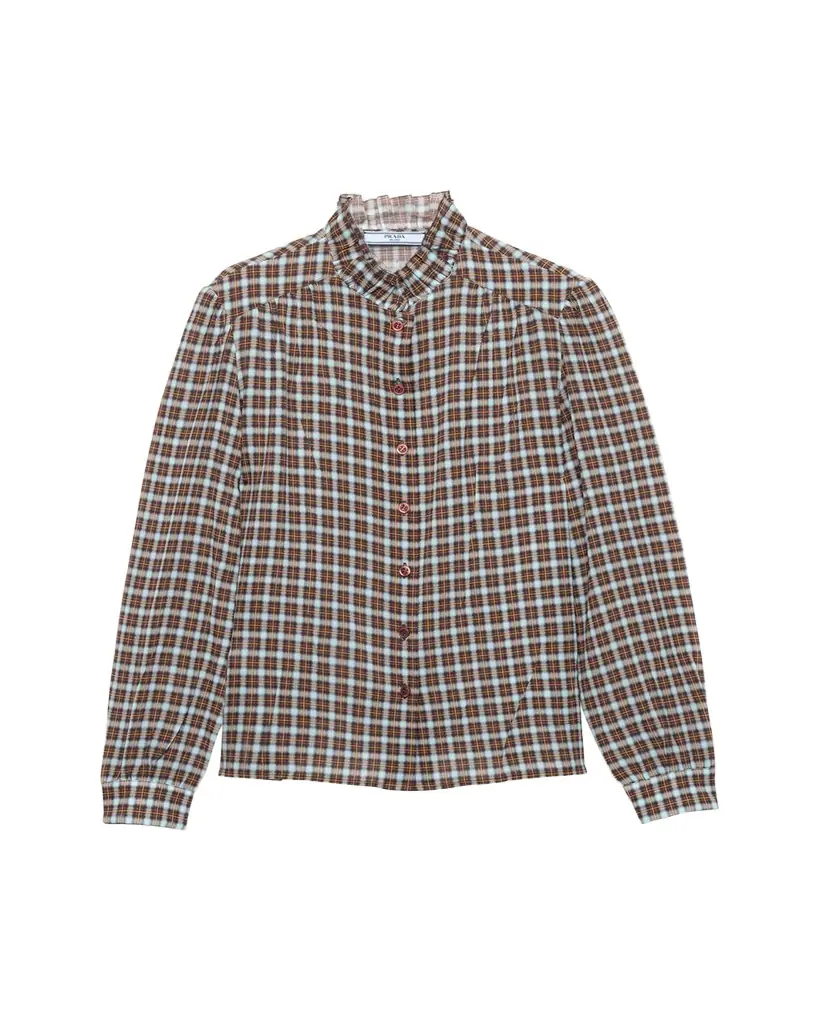 Prada Silk Georgette Button-Front Blouse