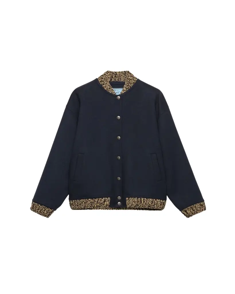 Prada Double Cashmere and Wool Bomber Jacket