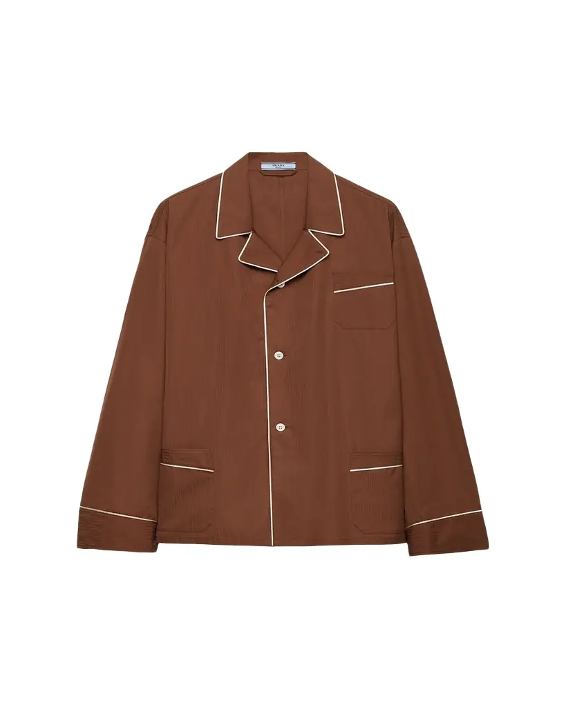 Prada Long-Sleeve Cotton Blouse