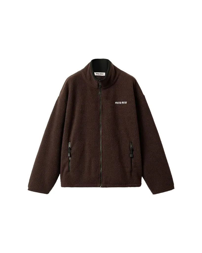 Miu Miu Fleece Zip-Up Jacket