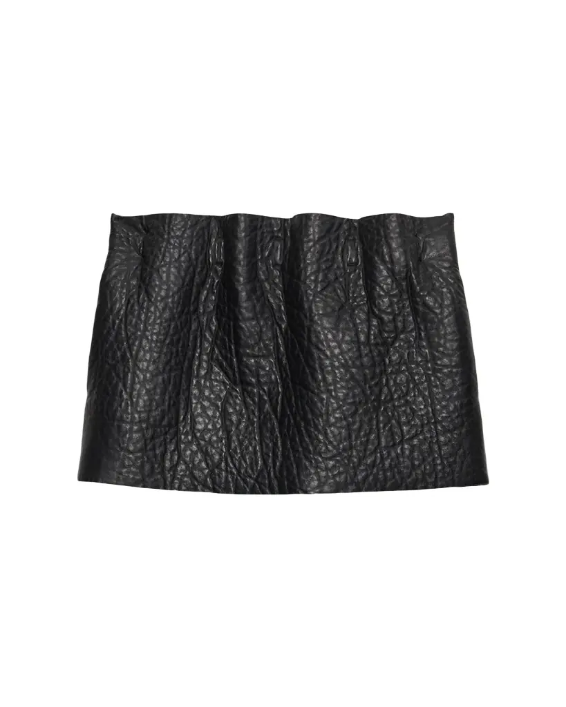 Prada Nappa Leather Mini Skirt