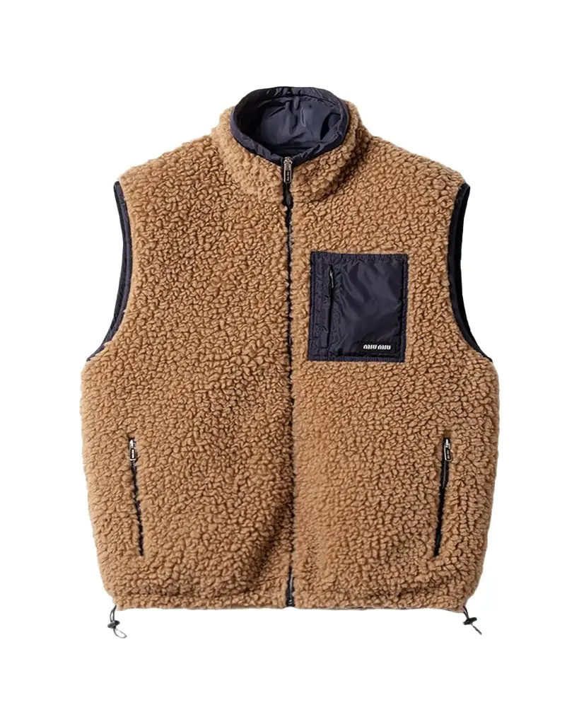 Miu Miu Fleece Wool Puffer Vest