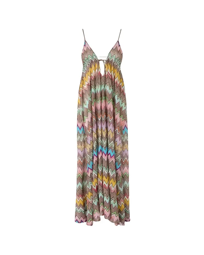 Missoni Metallic-Knit Maxi Coverup Dress