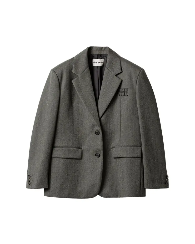 Miu Miu Single-Breasted Blazer Jacket