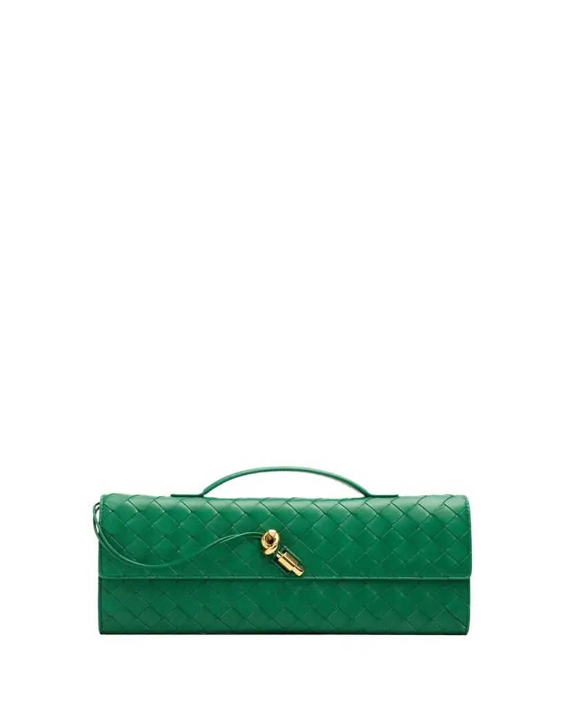Bottega Veneta Long Andiamo Clutch Bag with Handle
