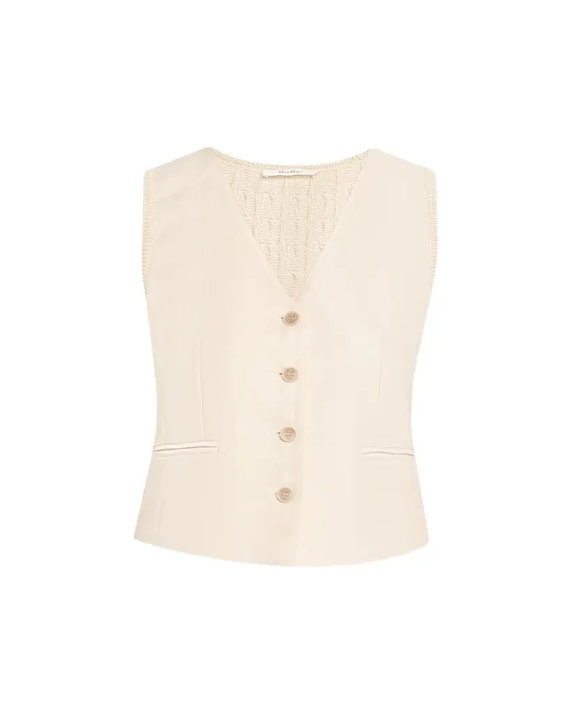 Max Mara Button-Down Mixed Media Vest
