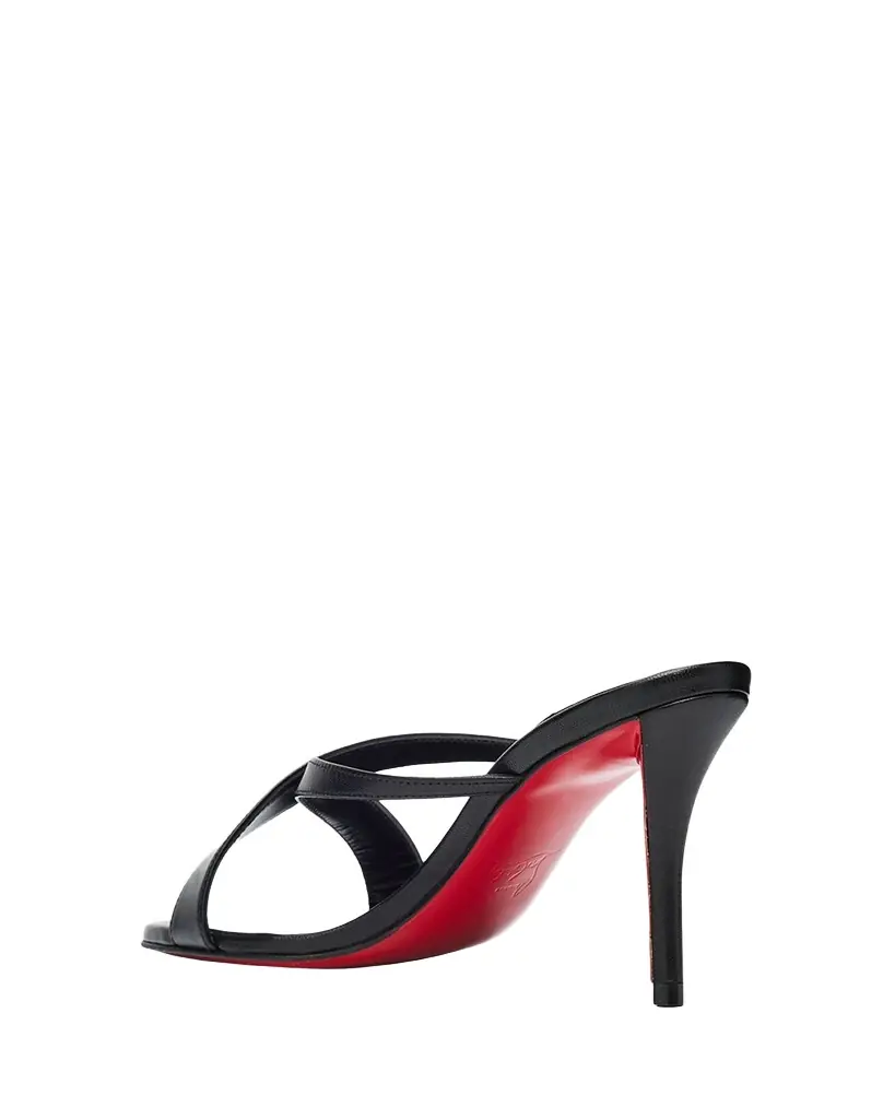 Christian Louboutin 80mm Mulazee Leather Crisscross Mules