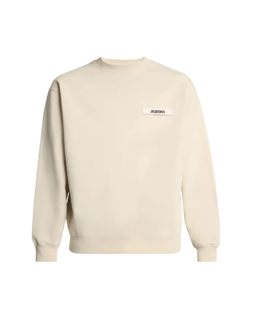 Jacquemus Men's Grosgrain Logo Cotton Sweatshirt