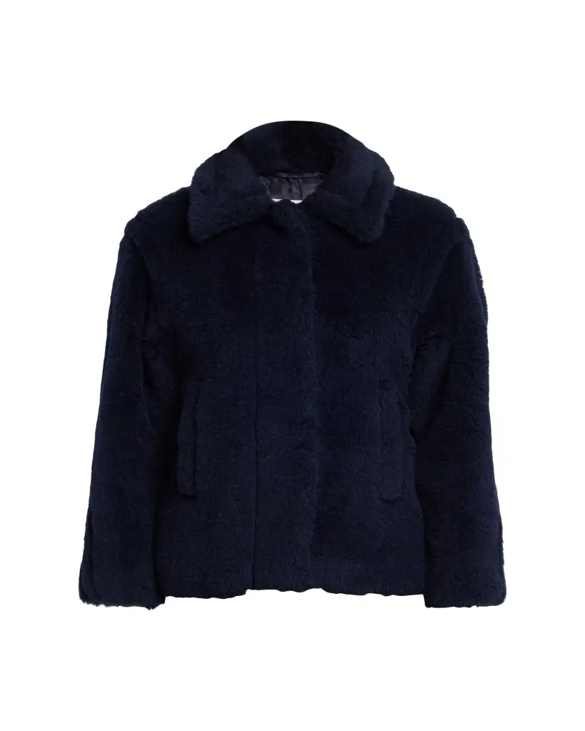 Max Mara Fuggito Alpaca, Virgin Wool & Silk Blend Teddy Coat