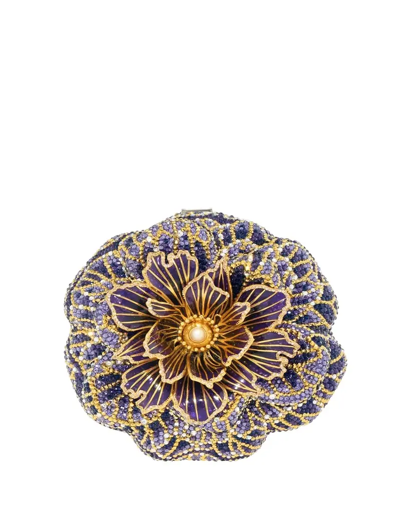 Judith Leiber Couture Magnolia Crystal Clutch Bag