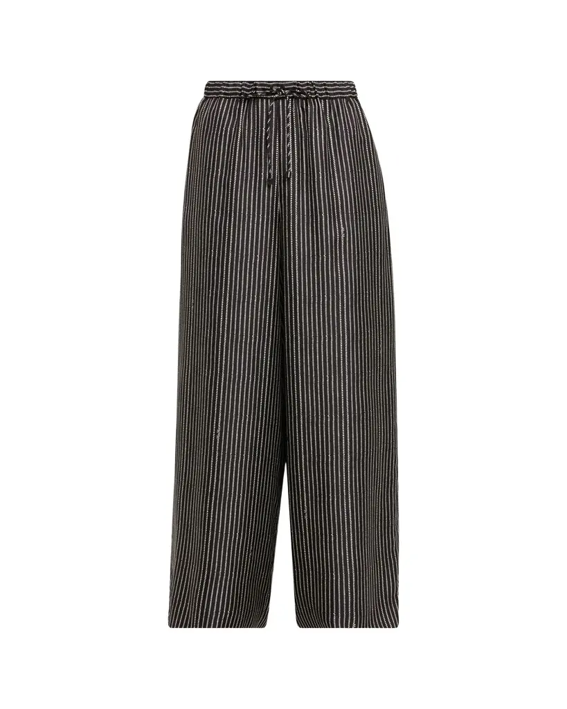 Max Mara Rope Pinstripe Wide-Leg Pull-On Pants - Women's Clothing
