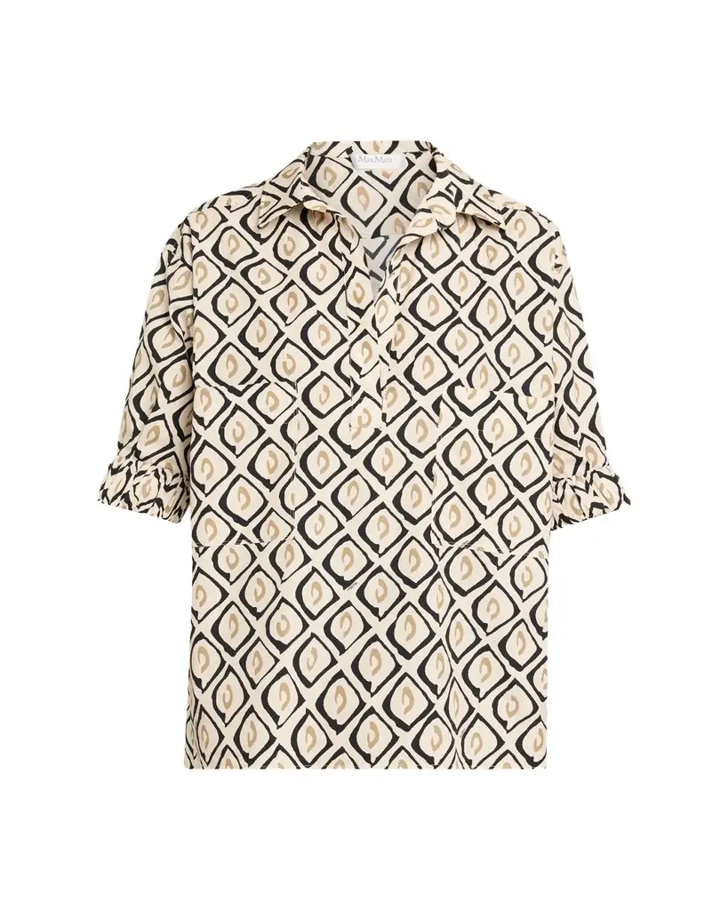 Max Mara Geometric-Print Cotton Shirt