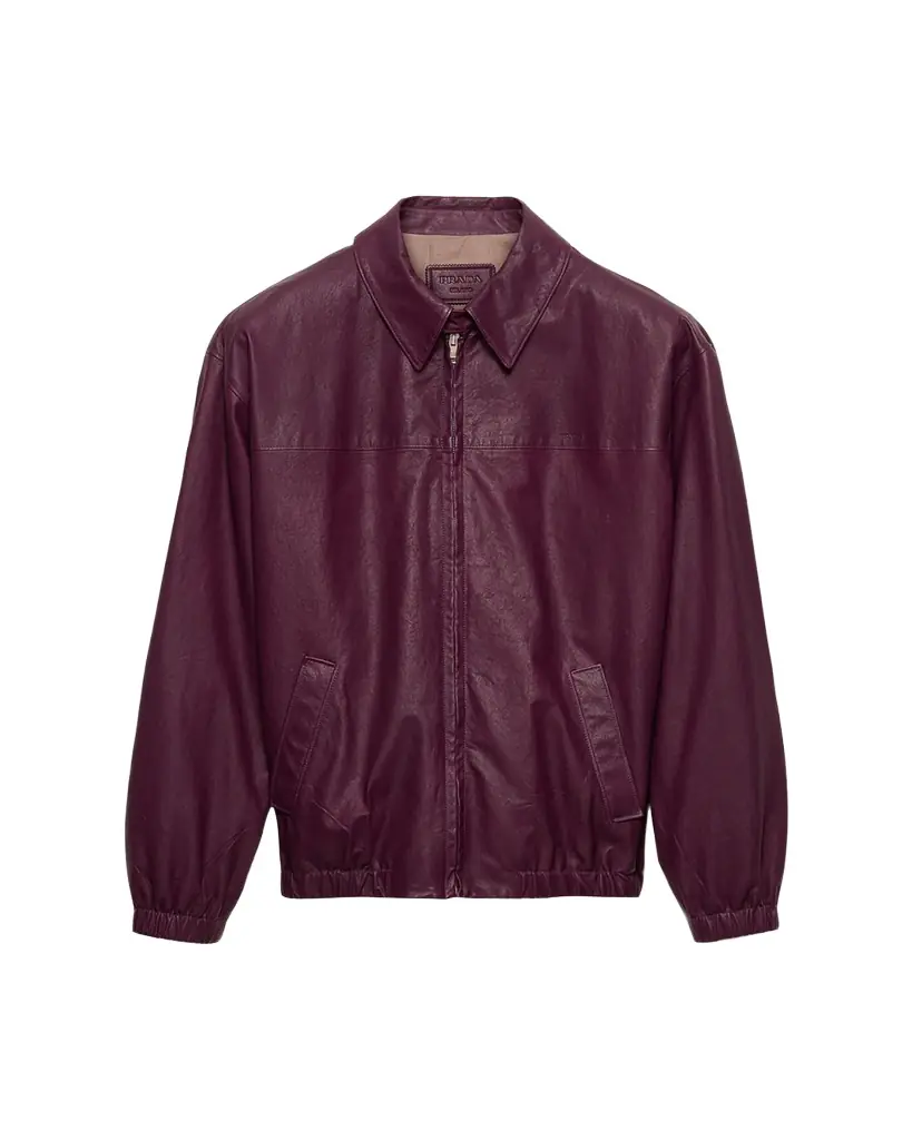 Prada Nappa Leather Zip Jacket