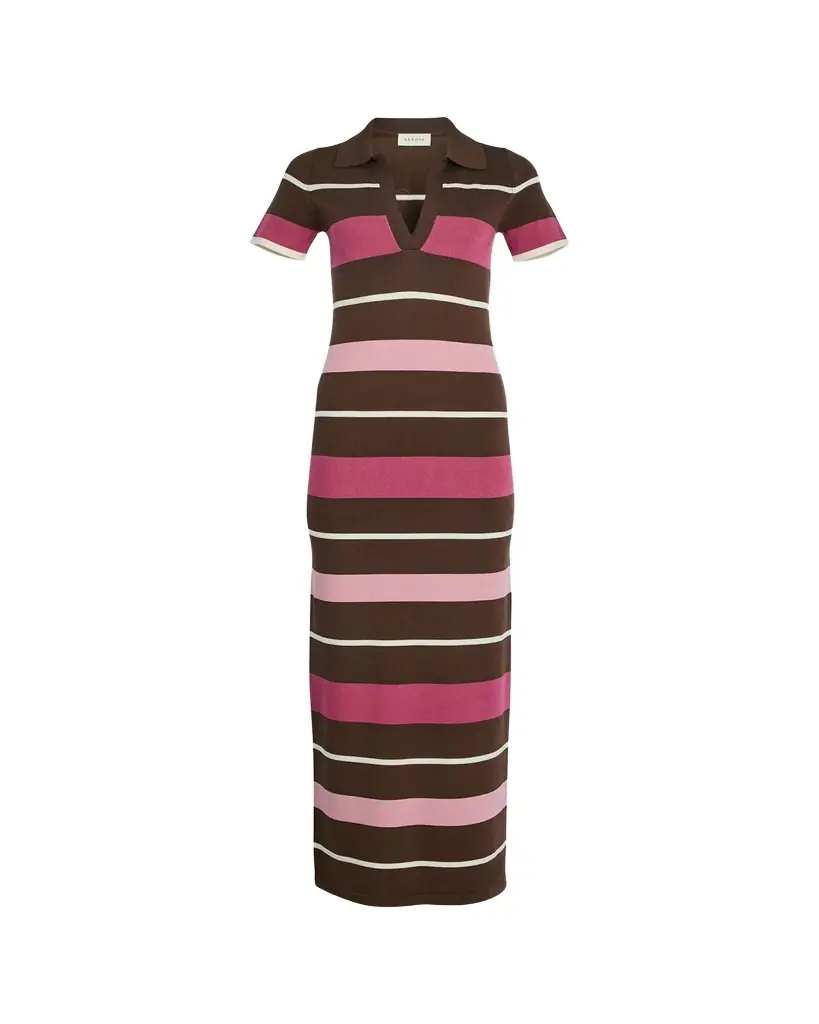 SEROYA Sam Striped Knit Maxi Dress