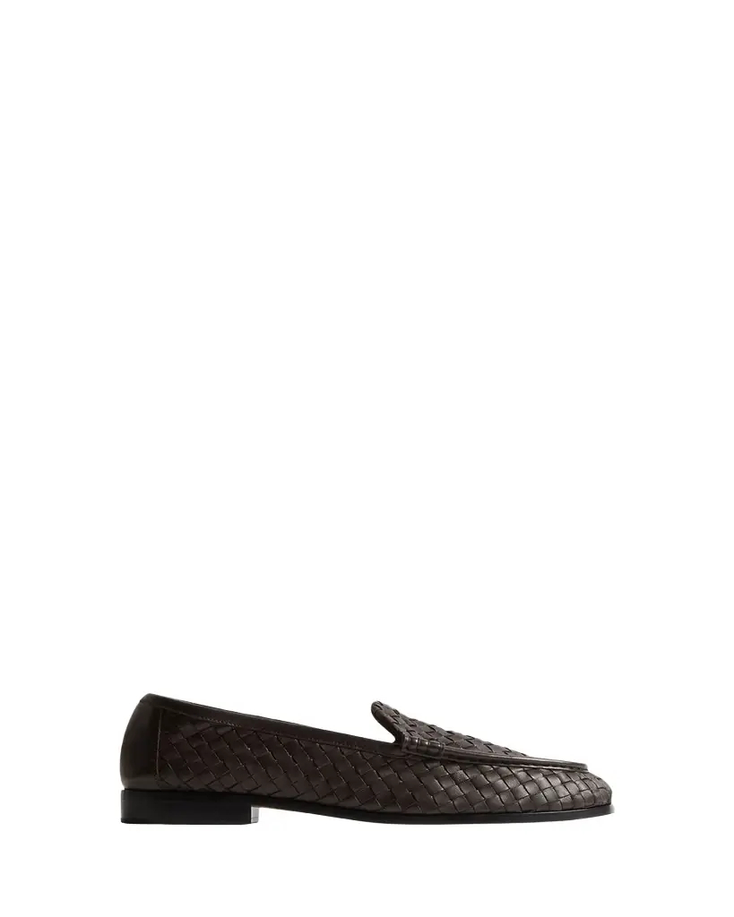 Bottega Veneta Men's Silenzio Intrecciato Napa Leather Loafers