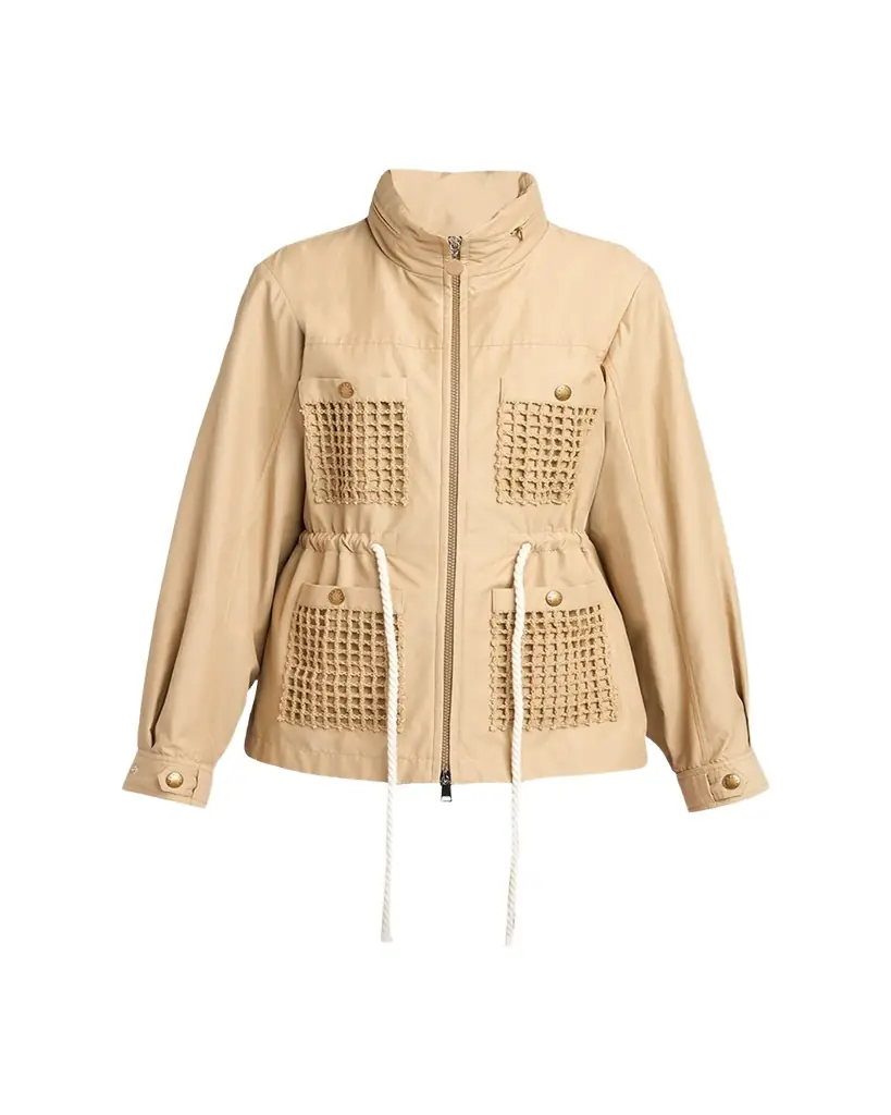 Moncler Bougain Twill Hooded Jacket