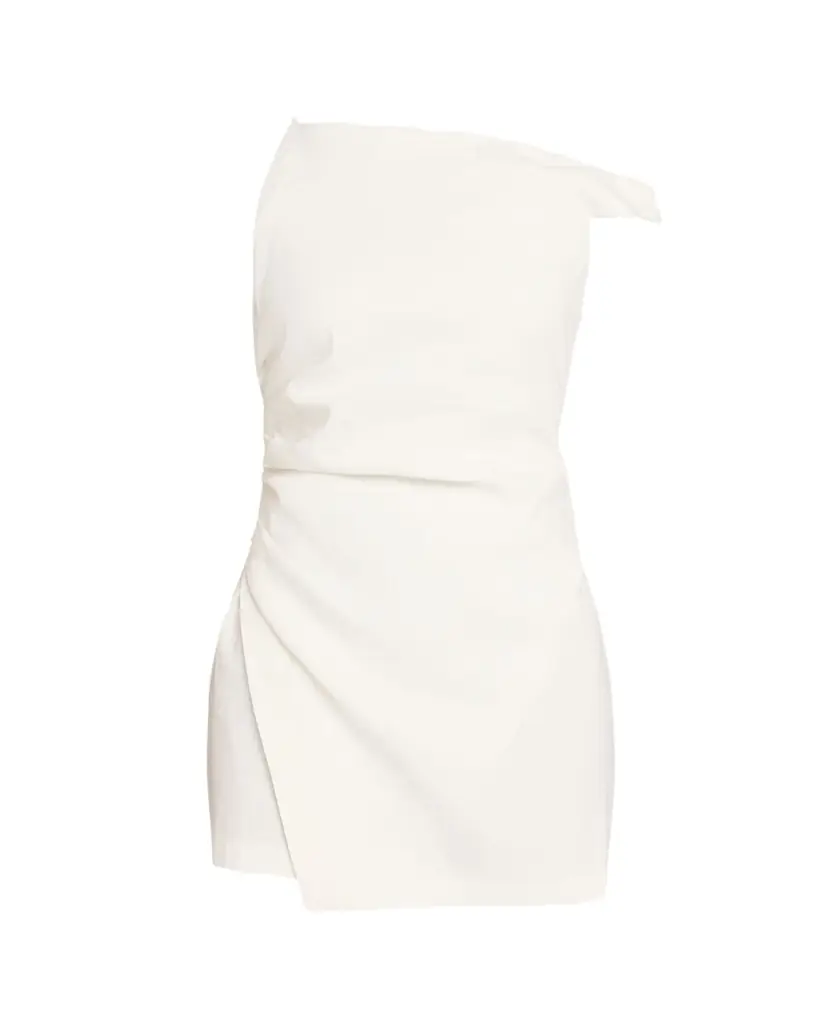 A.L.C. Leia Asymmetric One-Shoulder Linen-Blend Mini Dress - Women's Clothing