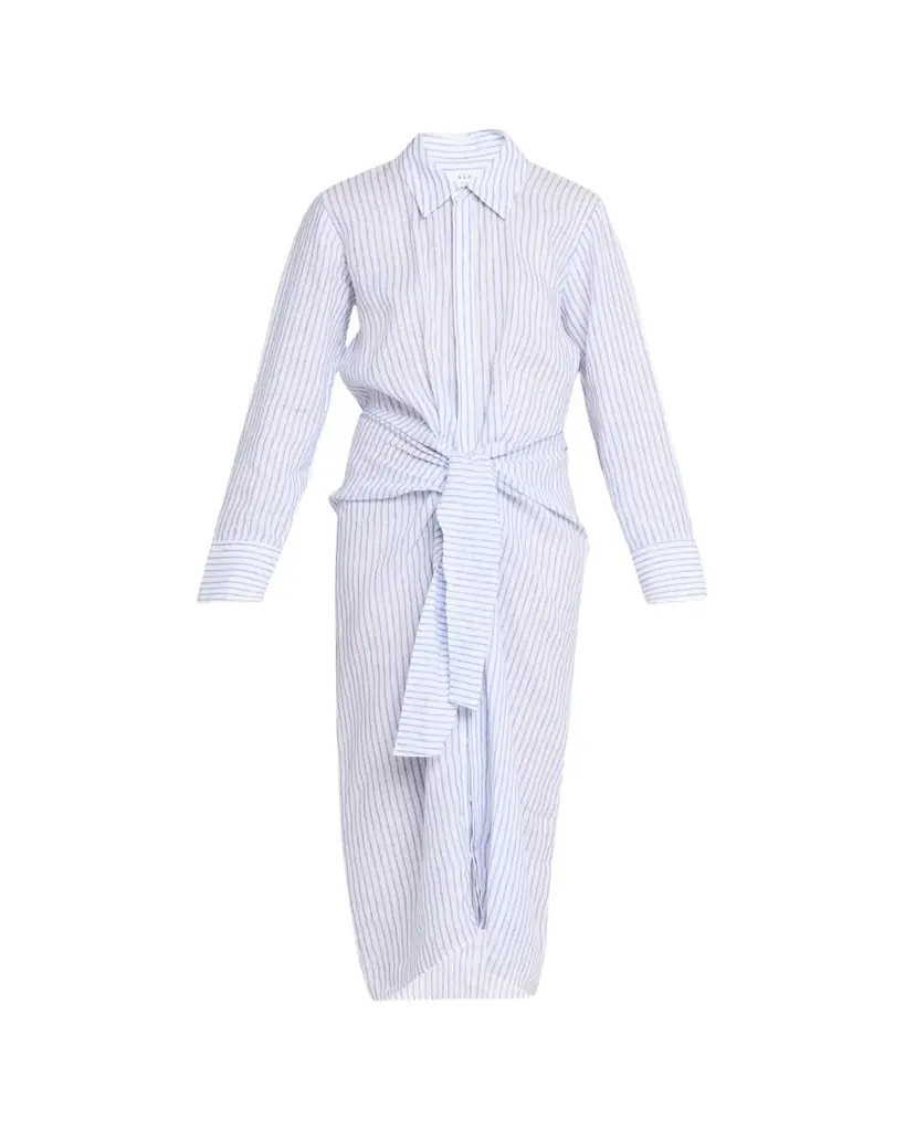 A.L.C. Mila Stripe Linen Shirtdress