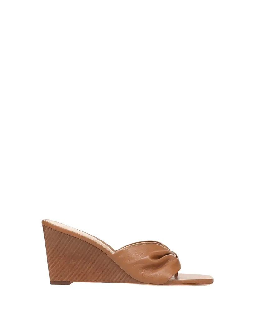 Veronica Beard 85mm Tullia Leather Wedge Sandals