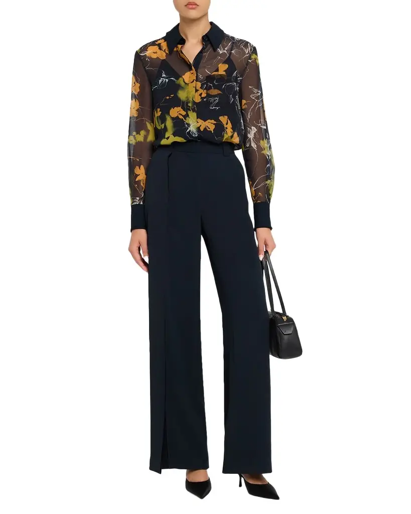Jason Wu Collection Shadow Floral Crepe De Chine Button-Down Shirt