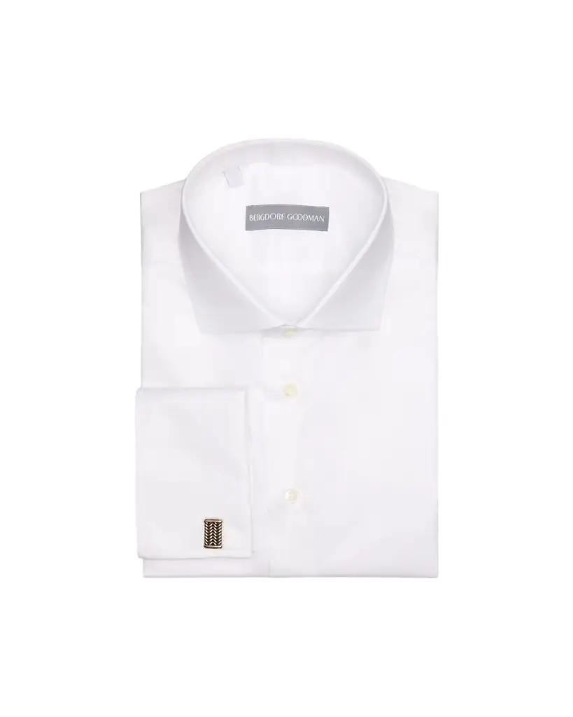 Bergdorf Goodman Men's Cotton Twill French-Cuff Dress Shirt