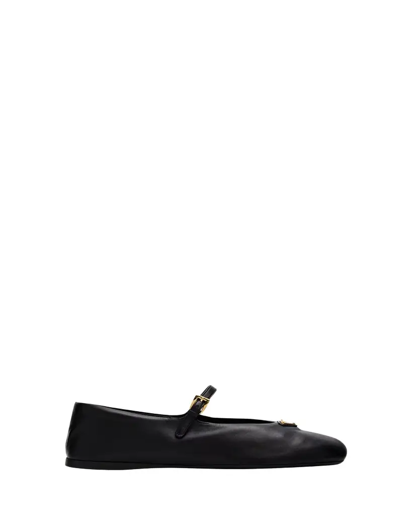 Prada Leather Mary Jane Ballerina Flats