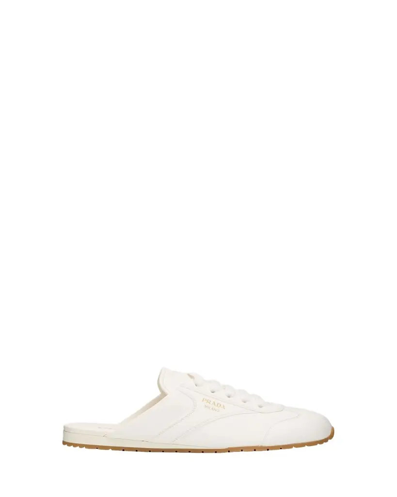 Prada Spark Leather Sneaker Mules
