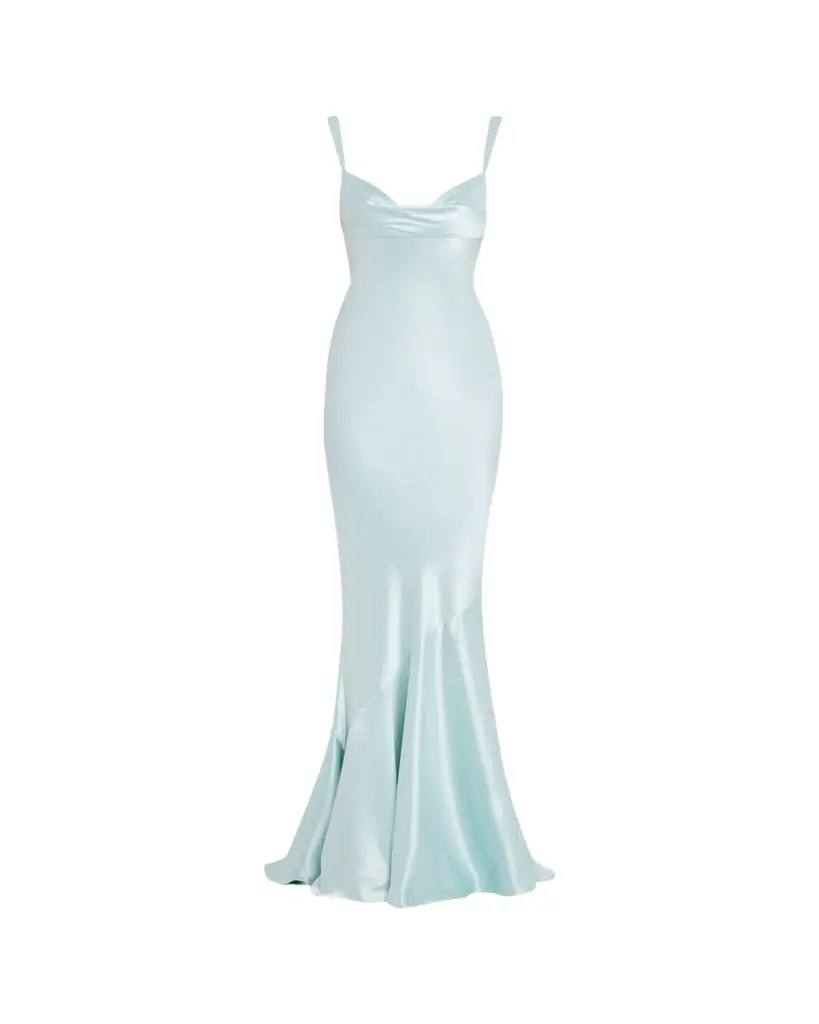 Retrofete Vinicia Draped Satin GOwn