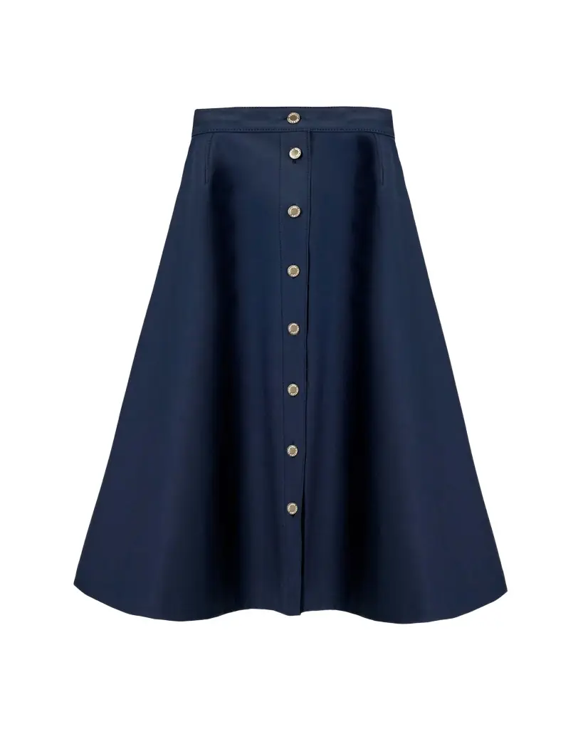 Carolina Herrera Button-Front Cotton Midi Skirt