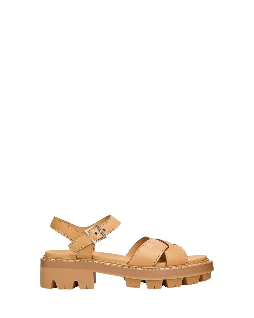 Prada 55mm Leather Platform Sandals