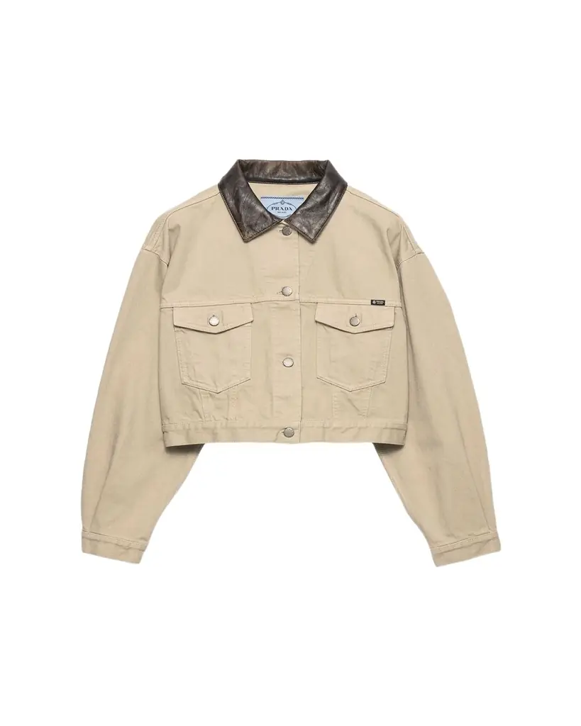 Prada Cropped Old Denim Jacket