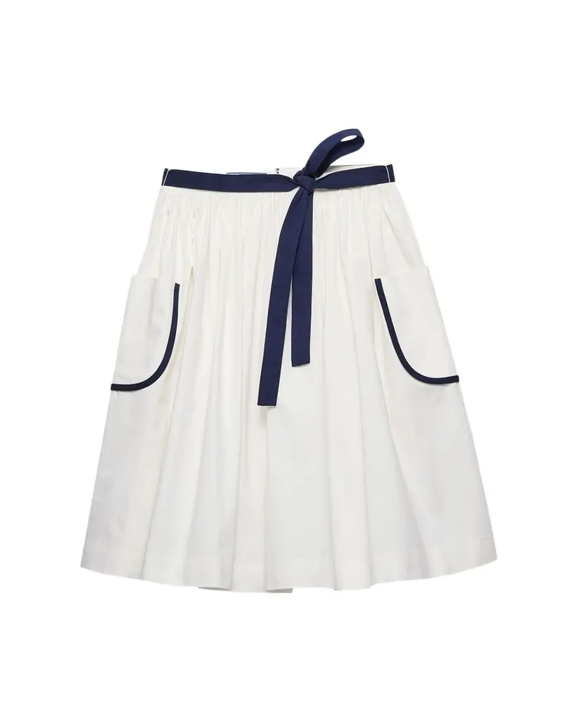 Prada Slubbed Toile Skirt