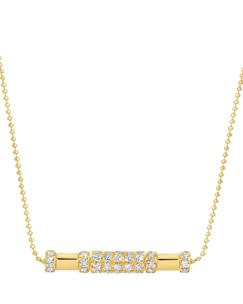 Graziela Gems 18K Diamond Cavaletti Necklace