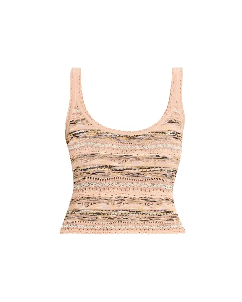 Ulla Johnson Clotilde Wavy Knit Tank Top