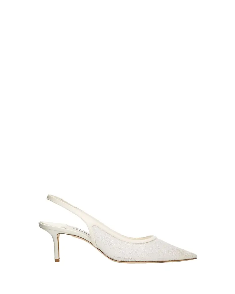 Jimmy Choo 65mm Love Lace Satin Slingback Pumps