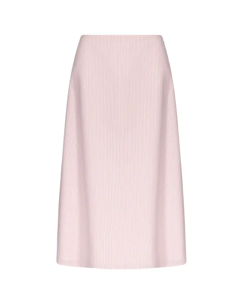 TWP Striped Cotton A-Line Skirt